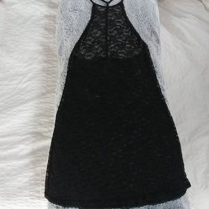 Lace High-Neck Slip